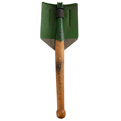 Romanian Folding Shovel w/Wooden Handle [8 Shovels/Unit], , large